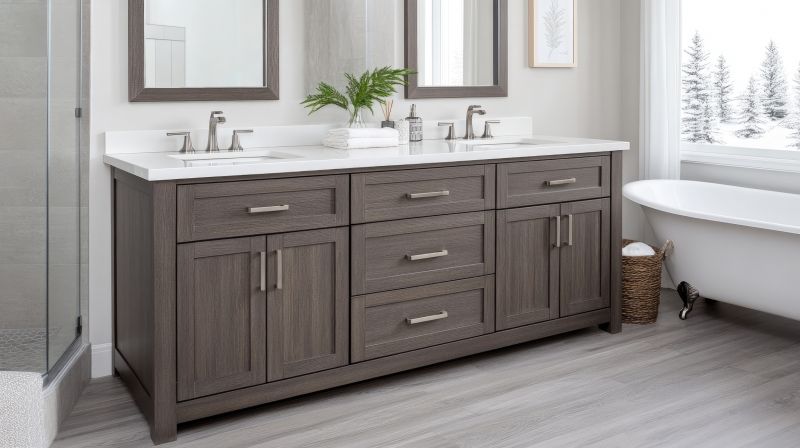 Double Vanity with Modern Fixtures